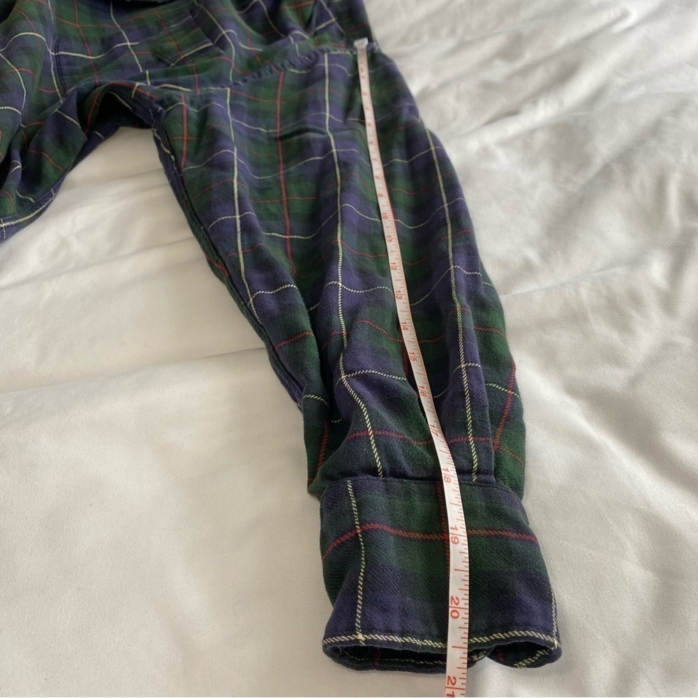 Brooks Brothers flannel button down shirt plaid green purple red size Small - Picture 8 of 12